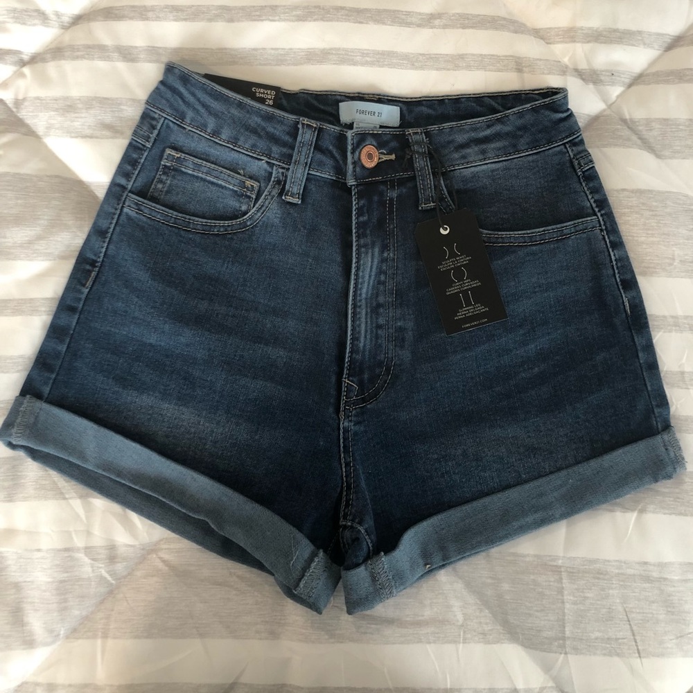 Forever 21 curved high waisted shorts
